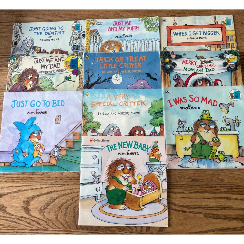 Vintage Mercer Mayer Little Critter Book Lot 10 Golden Look-Look Books 1977-1993